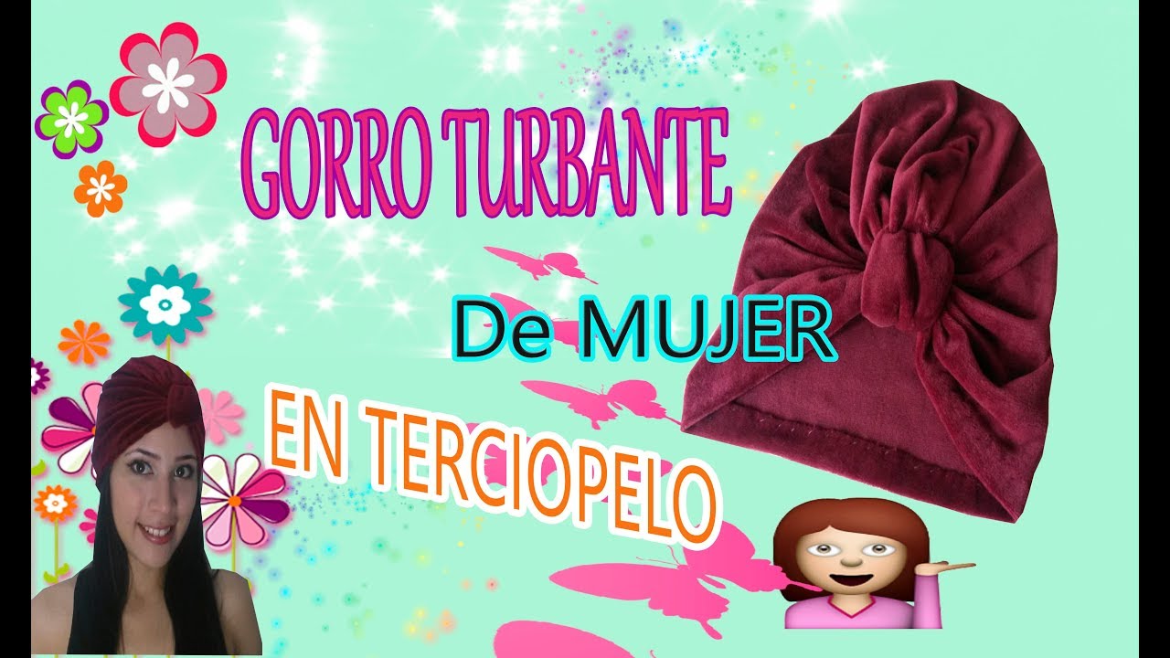 GORRO TURBANTE DE TERCIOPELO CON MEDIDAS- TROUBLED VELVET HAT