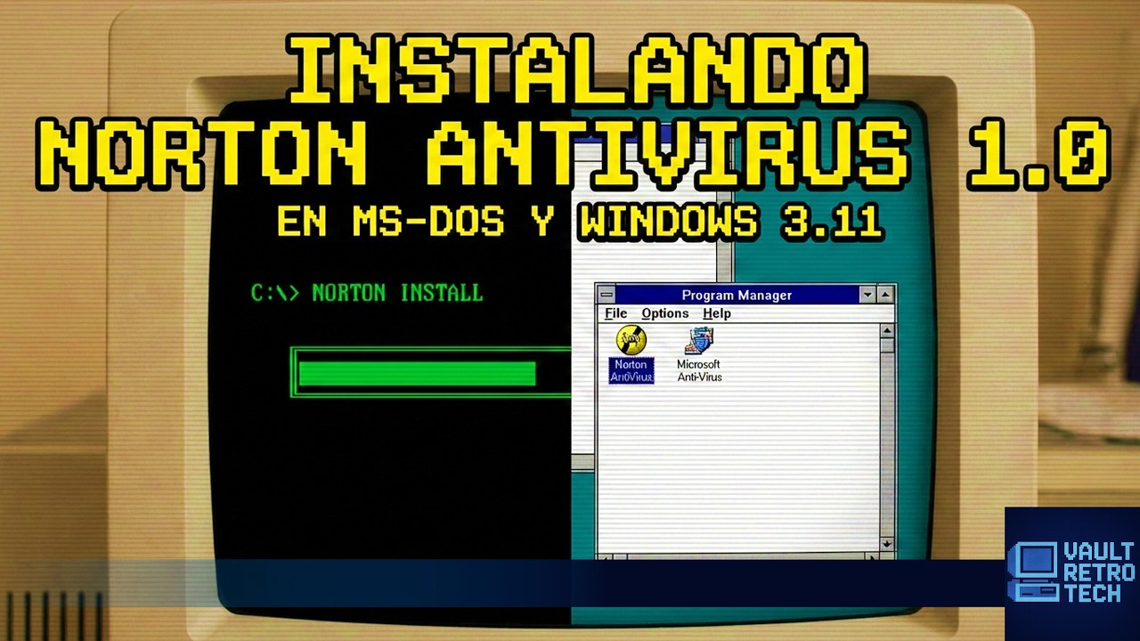 ¡Protegiendo mi PC en 1990! Norton Antivirus 1.0 (Instalación Completa)