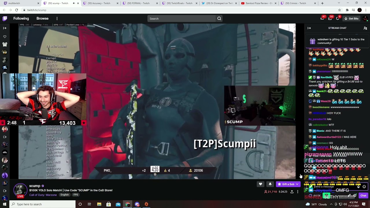 ZooMaa Reacts SCUMP Winning $100,000 WARZONE Solo Tournament!