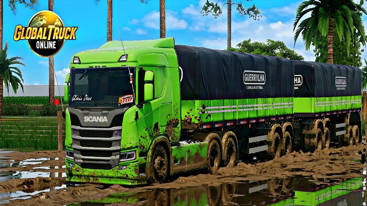 NOVA ATUALIZAÇÃO do GLOBAL TRUCK ONLINE | com NOVO CAMINHÃO SCANIA R550 e CARGA de 9 EIXOS GRANEL !!