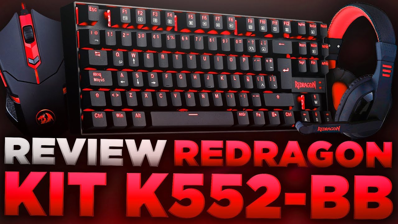 ¿Un Kit de Periféricos Completo por $80 USD? ¿Valdrá la pena? - Review Kit K552-BB de Redragon