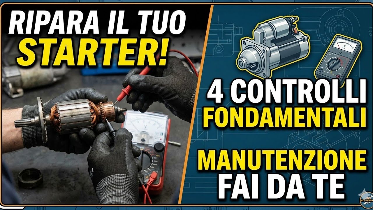Quali controlli effettuare per la manutenzione di un motorino d'avviamento? @meccanicando 