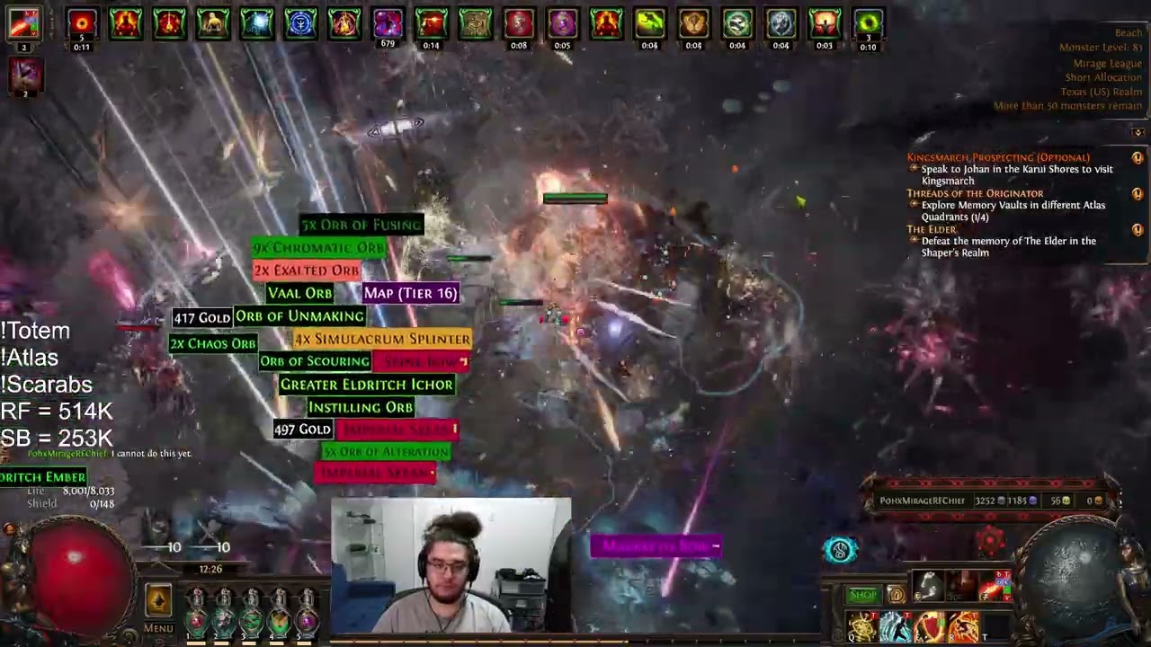 PoE 1 | 3.28 Mirage Breach Beyond Atlas. 8k+ Mobs per map.