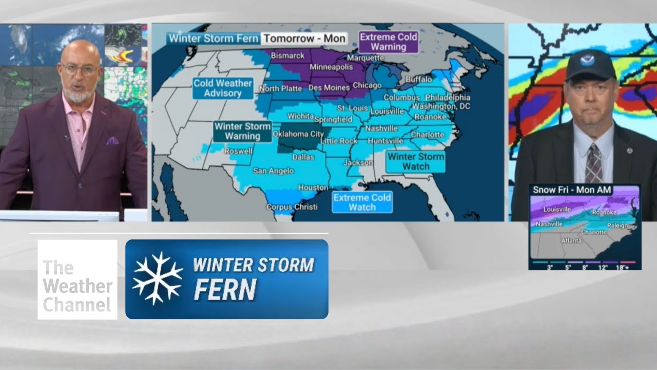 Jim Cantore and NWS Director Discuss Hurricane Hunters' Rare Mission Into Massive Winter Storm Fern