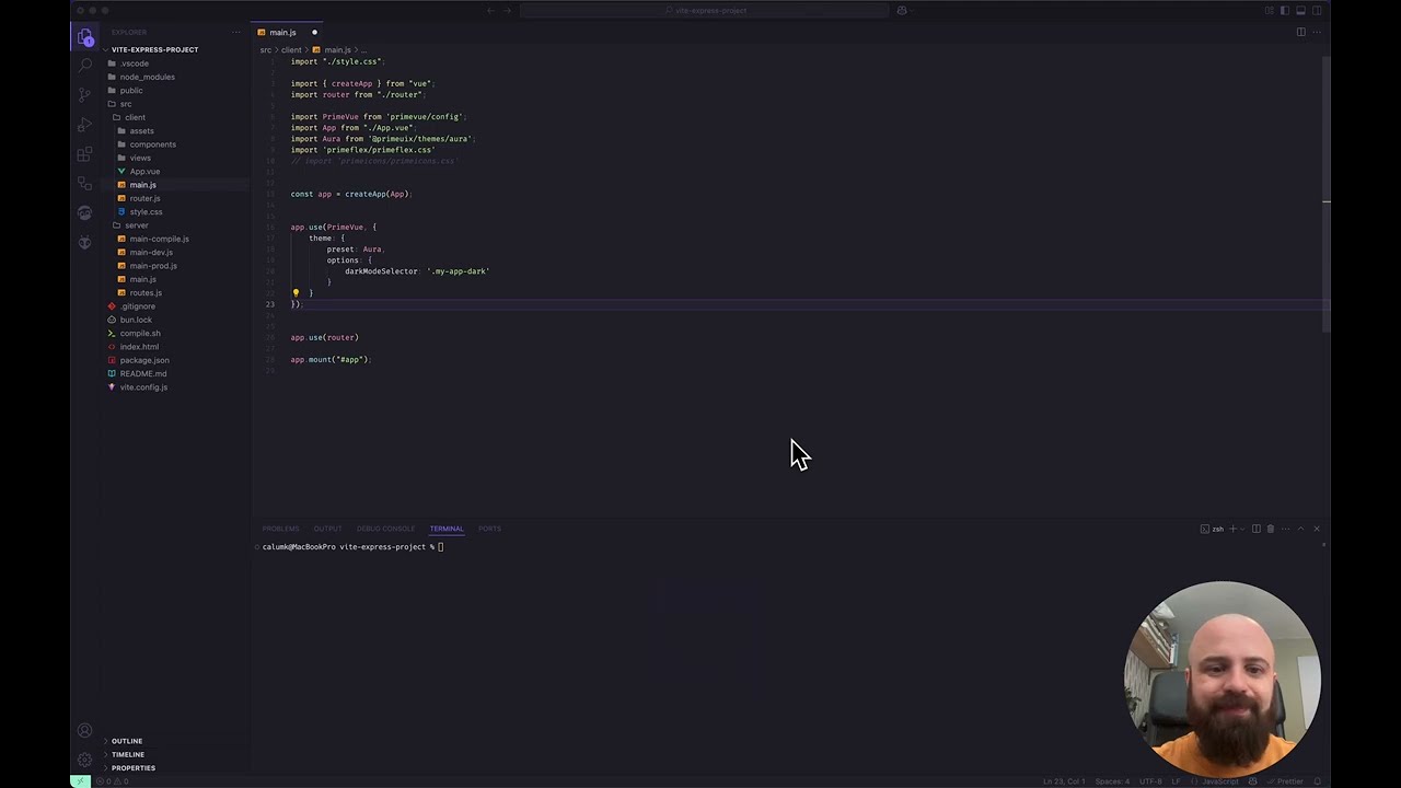 Using Bun.js Compile/Build to embed an Express/ Vite / Vue Application into a SFA