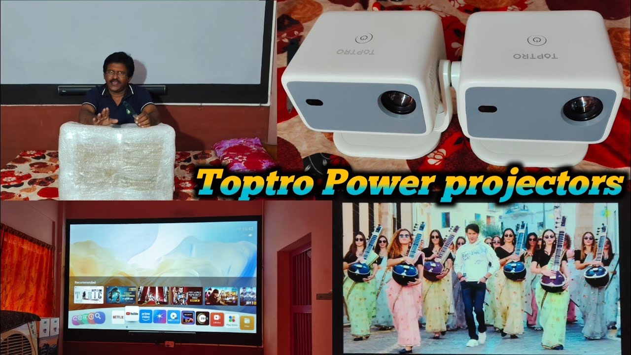 Toptro Power projector unboxing&demo&screen test//hdr projector//under 12000//#yt video #@avhr7452