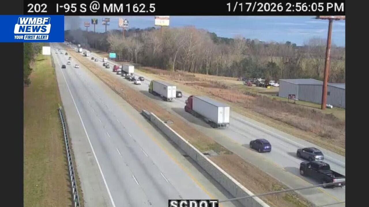 Florence County car fire causes traffic hazard