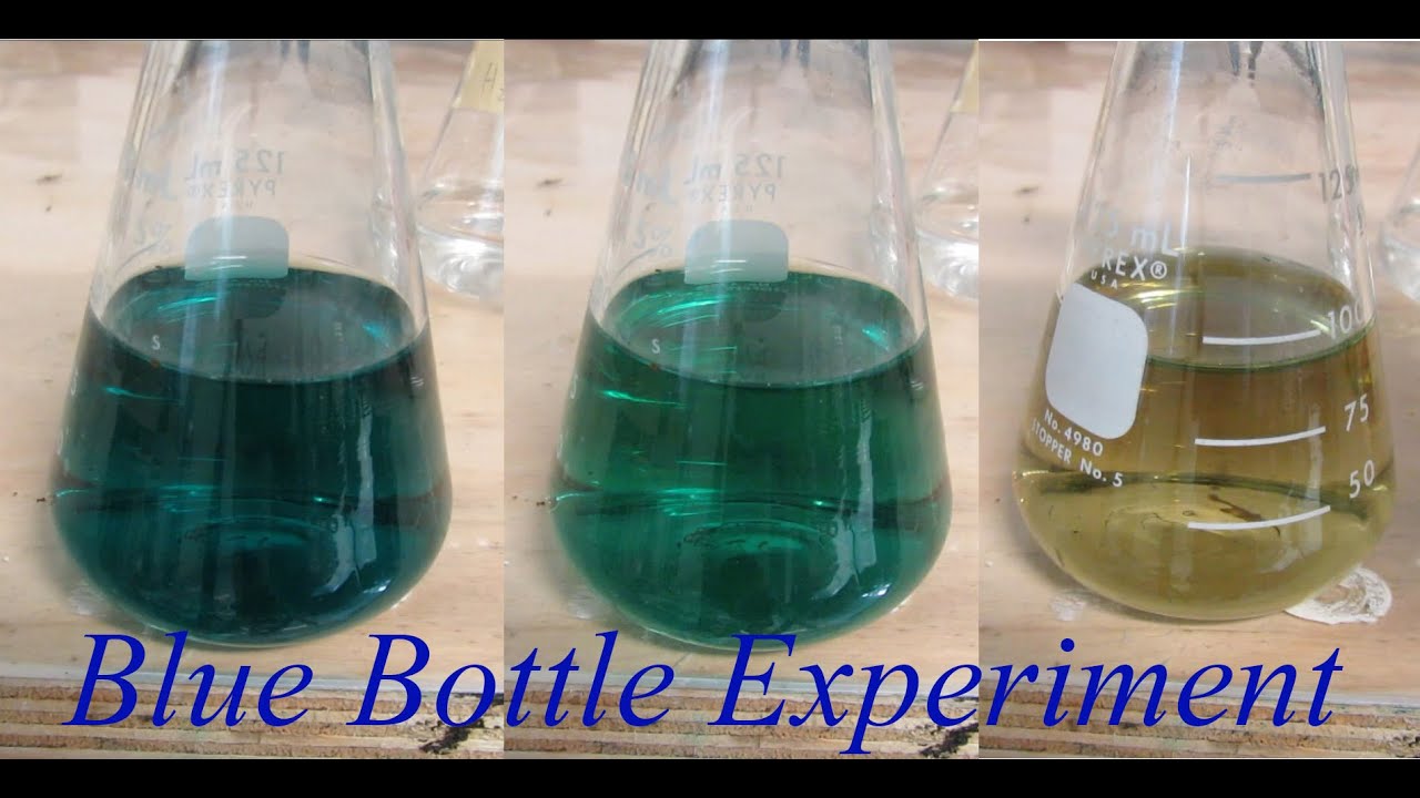 Das Experiment mit der blauen Flasche &ndash; Glukosereduktion