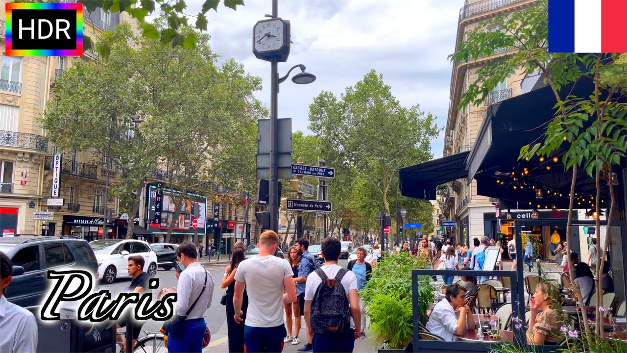 🇫🇷【HDR 4K】Paris Summer Walk - Parvis Notre Dame to 6th arrondissement (August, 2021)
