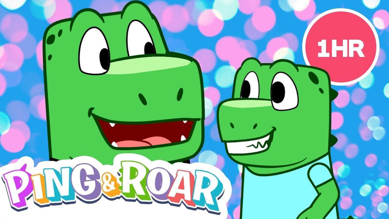 ⏰1 HORA DE DURACIÓN | Lindo pequeño dinosaurio de dibujos animados | Ping y ROAR! | 01