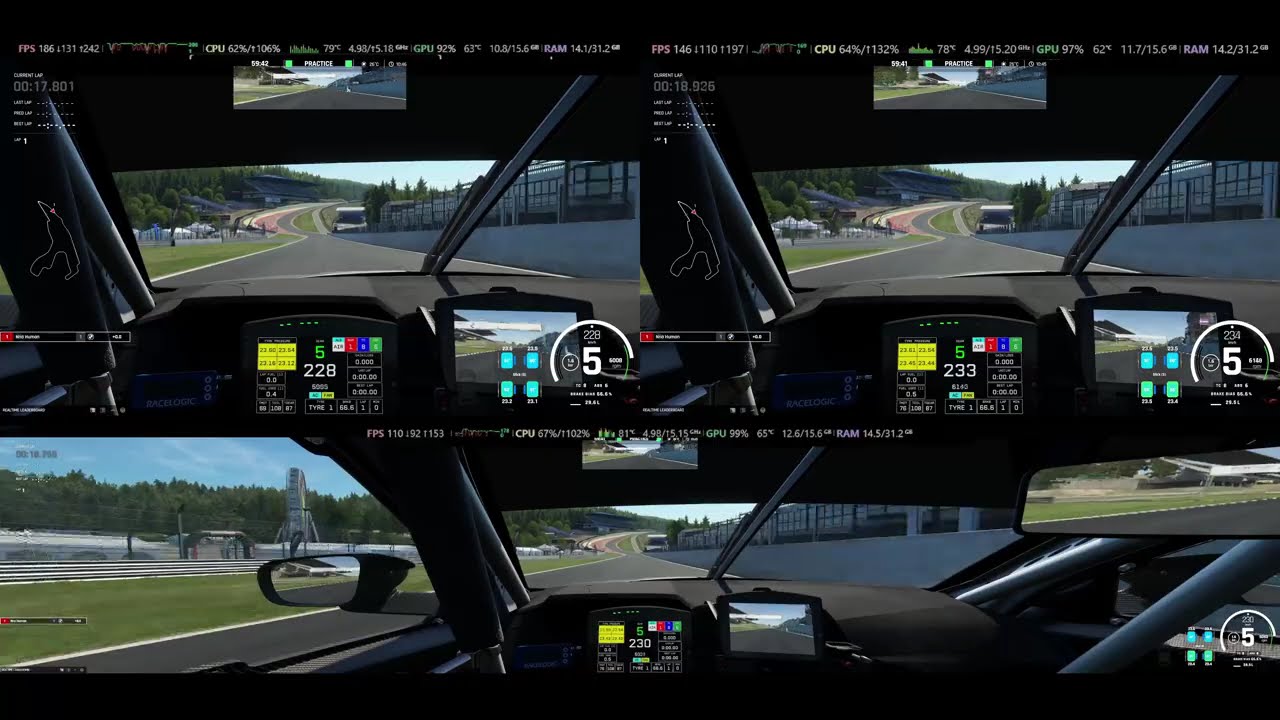 Assetto Corsa EVO & Rally 1440p vs 4k vs Triple Screen [Unreal Engine 5] 5070ti Performance FPS Sim