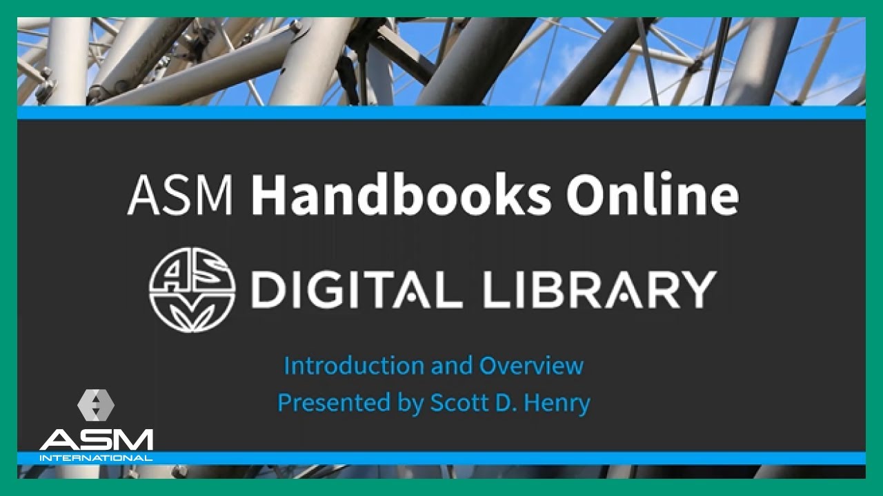 ASM Handbooks Online Demonstration