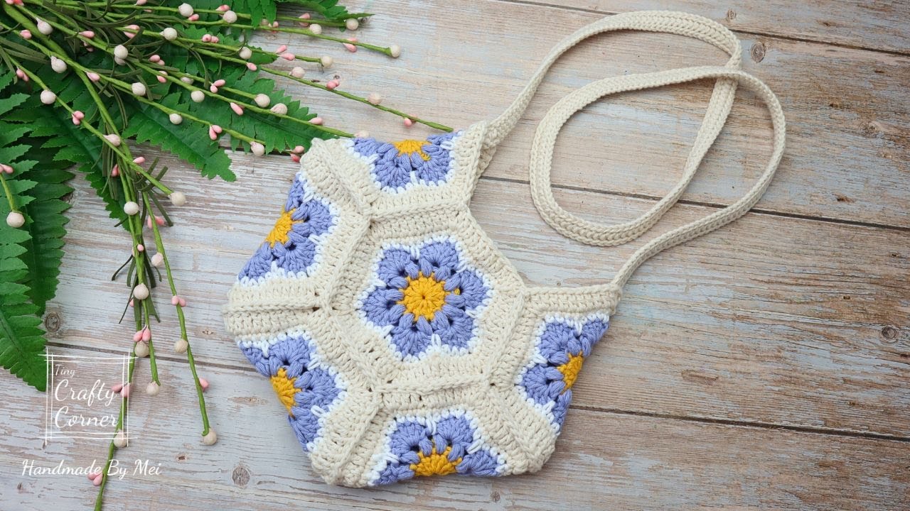 How To Crochet a Cute Granny Square Bag Step by Step