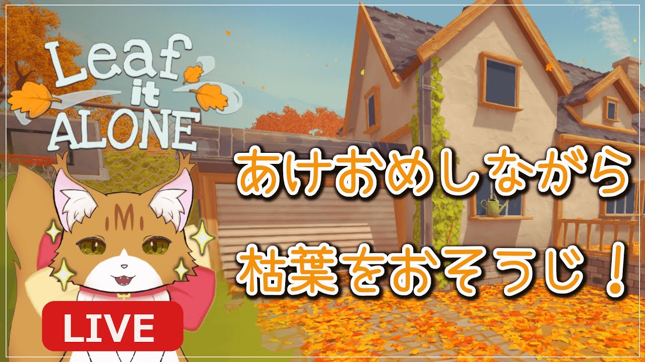 【Leaf it Alone】年明けリハビリがてら枯葉掃除していく～🐈