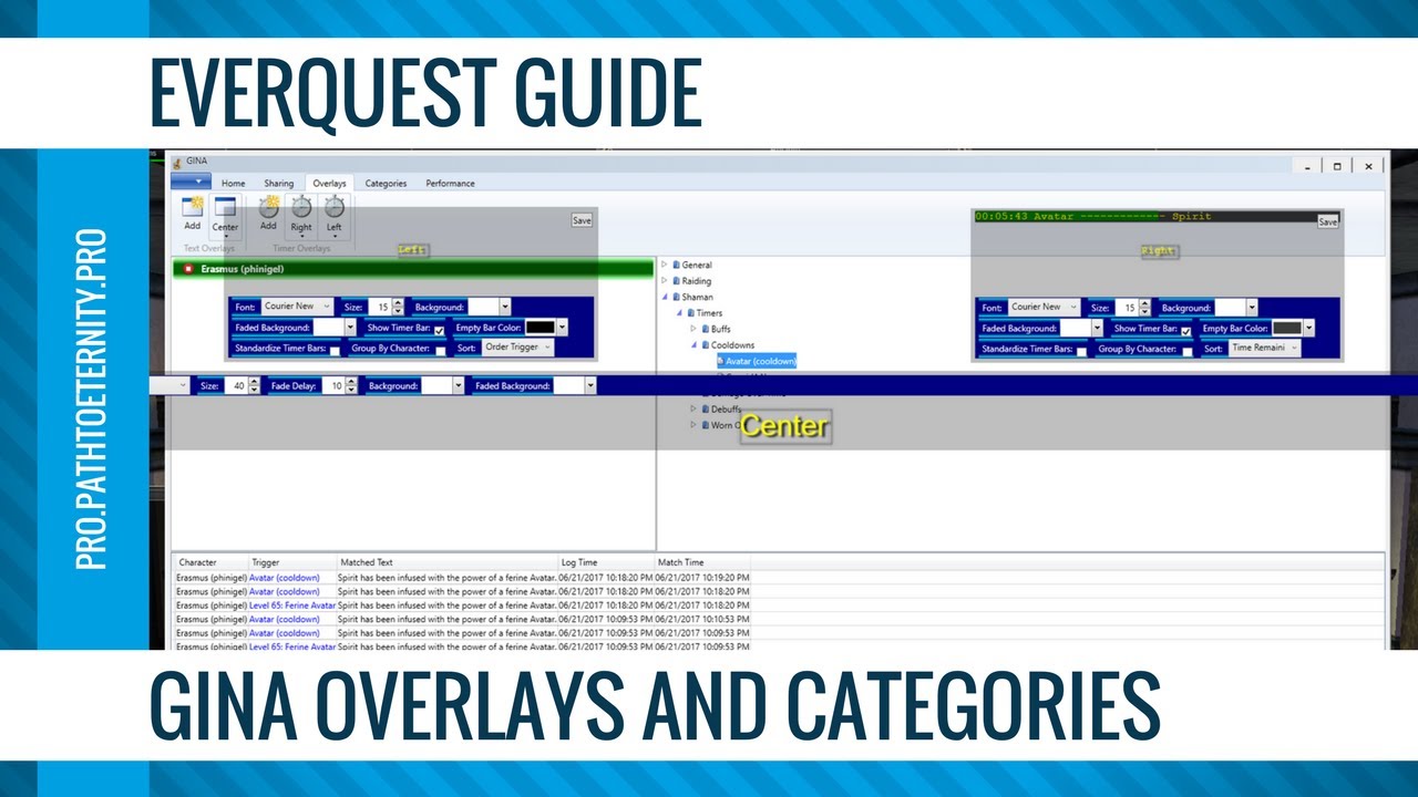 EverQuest Guide: GINA Overlays and Categories