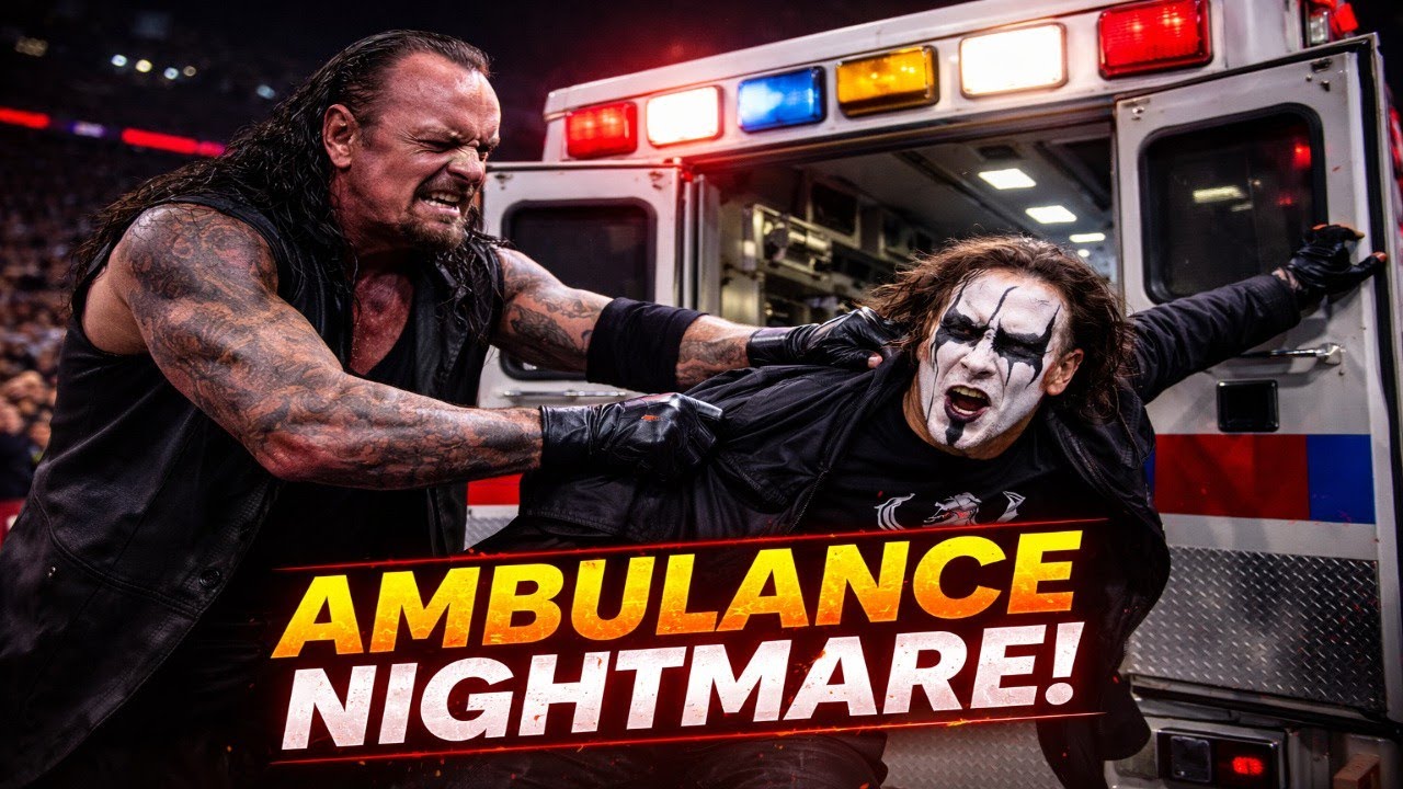 Undertaker DRAGS Sting to the Ambulance!