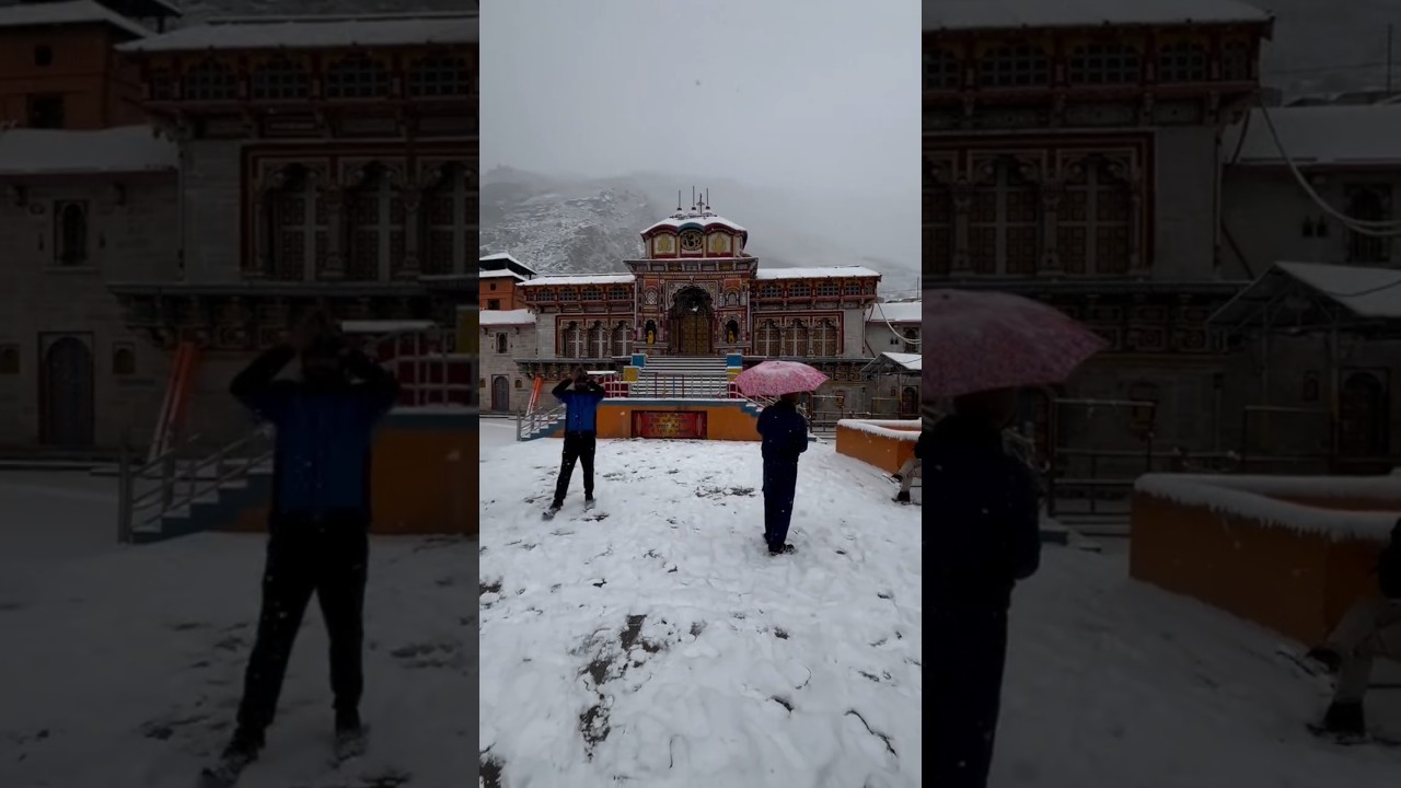 Badrinath ji live snowfall today | Badrinath Dham | Badrinath Dham Snowfall