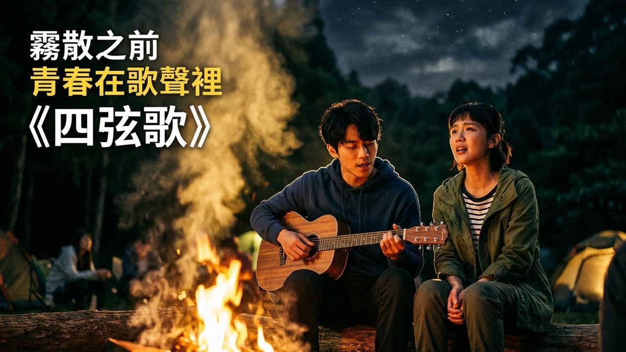 《四弦歌》#救國團歌曲 #青春營火 #純真情感 霧散雲開之前青春在歌聲裡等待答案