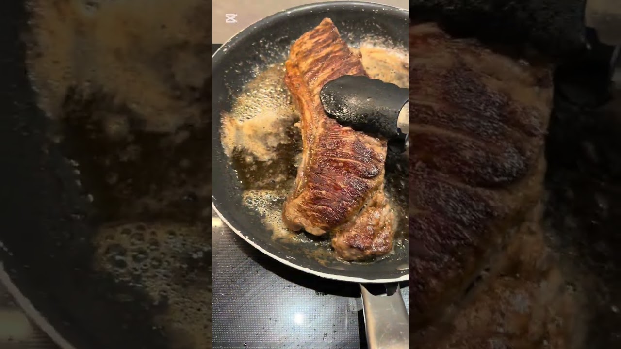 Entrecôte de bœuf grillée à la poêle ( recette dans le 1 er commentaire)