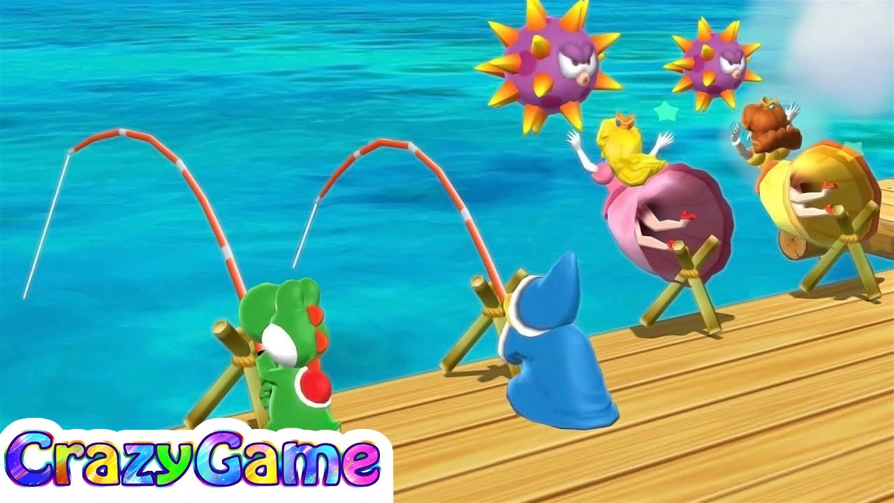 Mario Party 9 Step It Up - Kamek vs Yoshi vs Peach vs Daisy Master CPU Gameplay