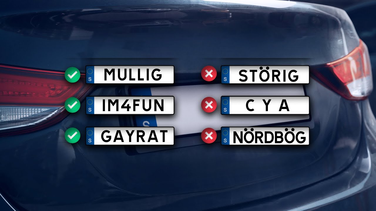 H&auml;r &auml;r registreringsskyltarna som f&aring;tt ja &ndash; och nej | Nyhetsmorgon | TV4 & TV4 Play