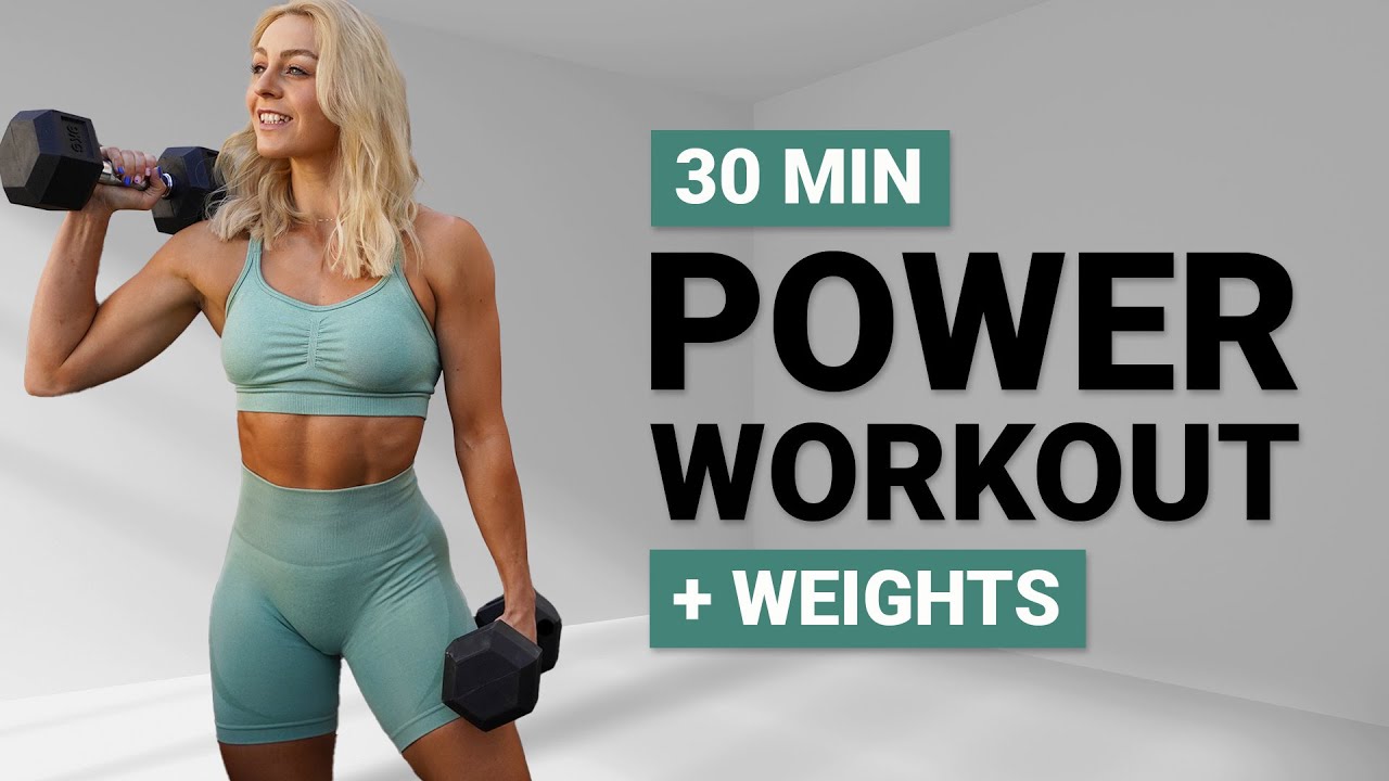 30 MIN DB POWER WORKOUT | Full Body | + Weights | Strength & Conditioning | Super Sweaty