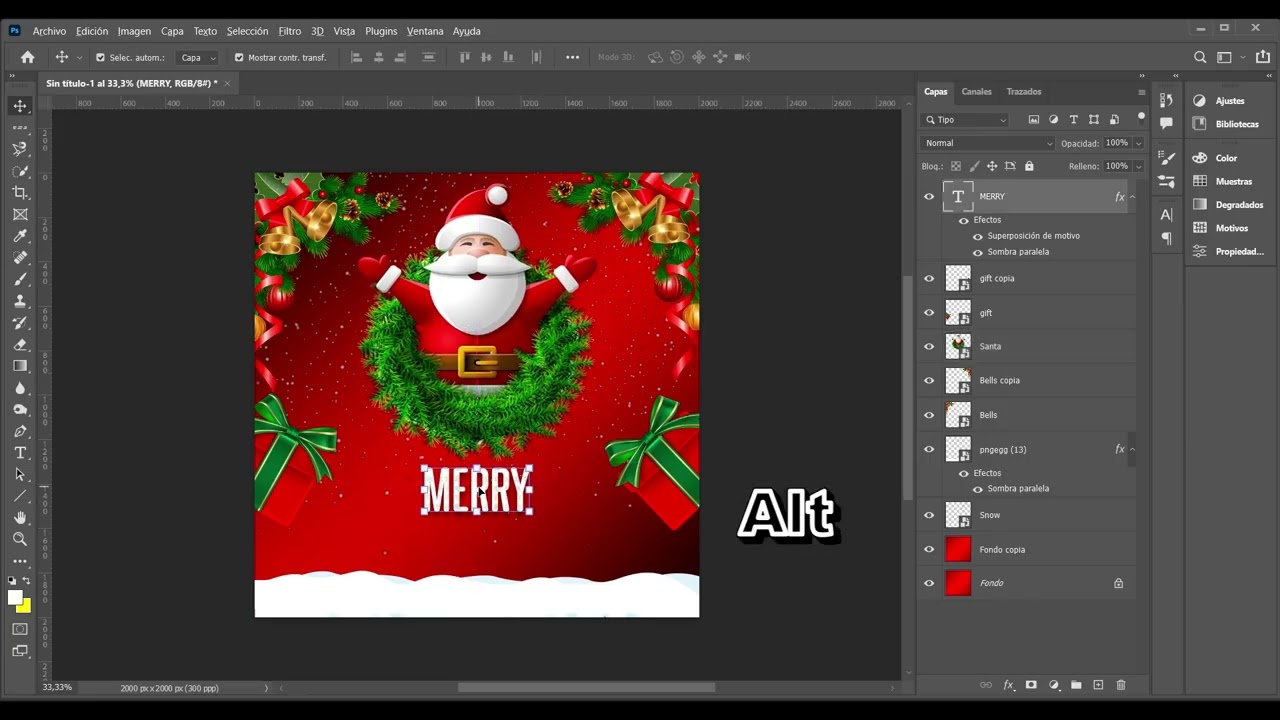 efecto navideño en photoshop