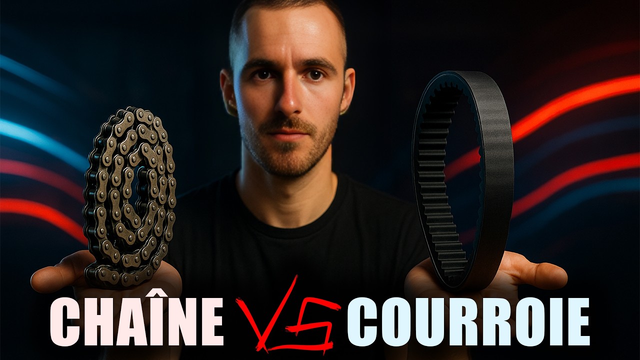 🔧 Chaîne vs Courroie Moto 🏍️ : Quelle Transmission est la Meilleure ? ⚡