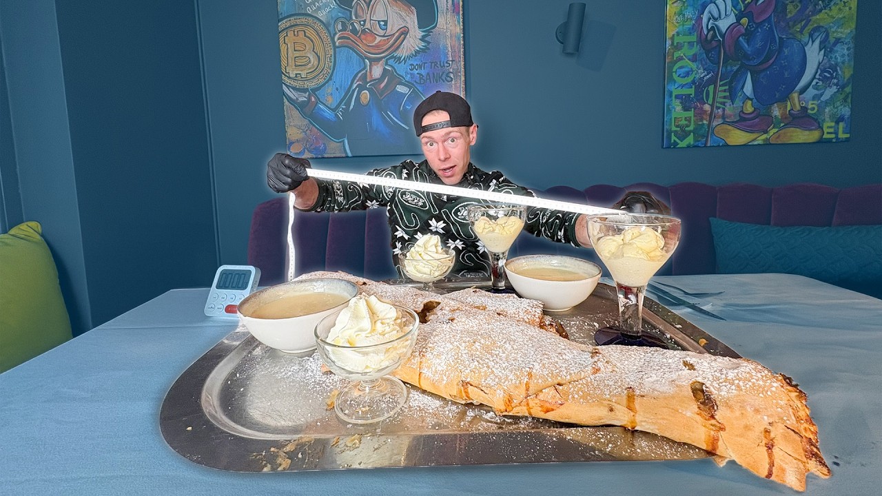 1 Meter Apfelstrudel! 😱 Schaffe ich diese 5KG Thanksgiving Dessert Challenge? 🥵