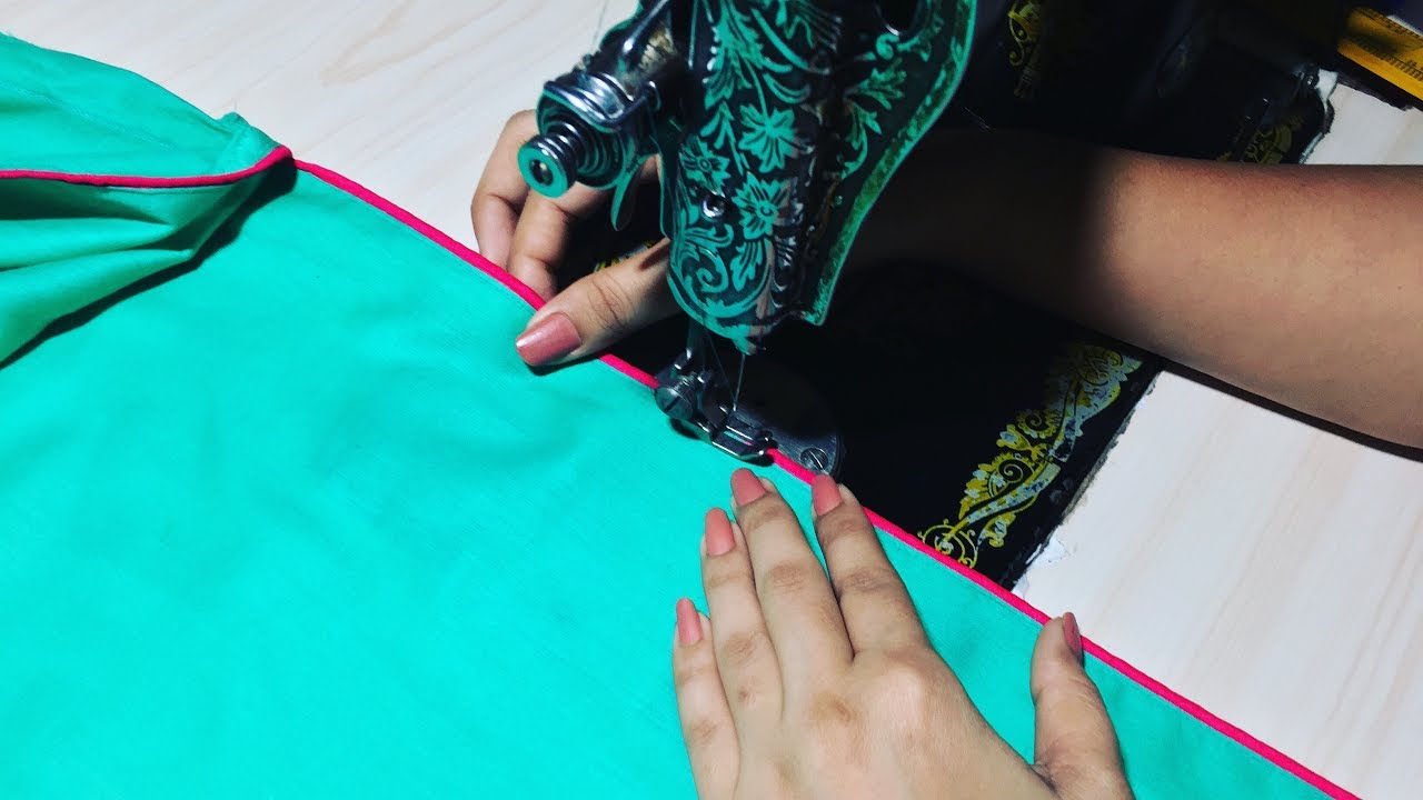 Attach Underground Piping on Slits (Chaak) of Kurti/Kameez