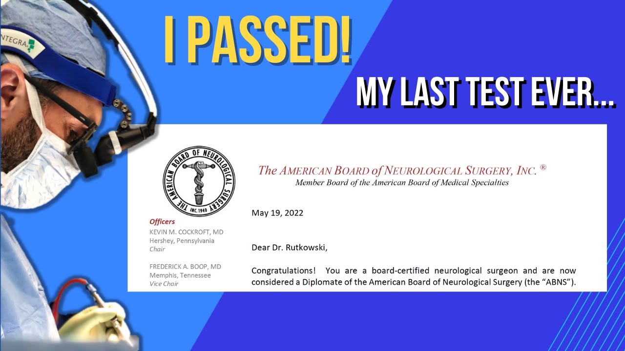 I passed my oral board examination! My last test ever....was a nightmare