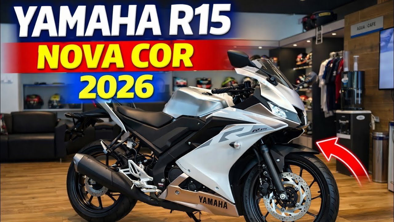 YAMAHA R15 BRANCA 2026 CHEGOU NAS LOJAS!