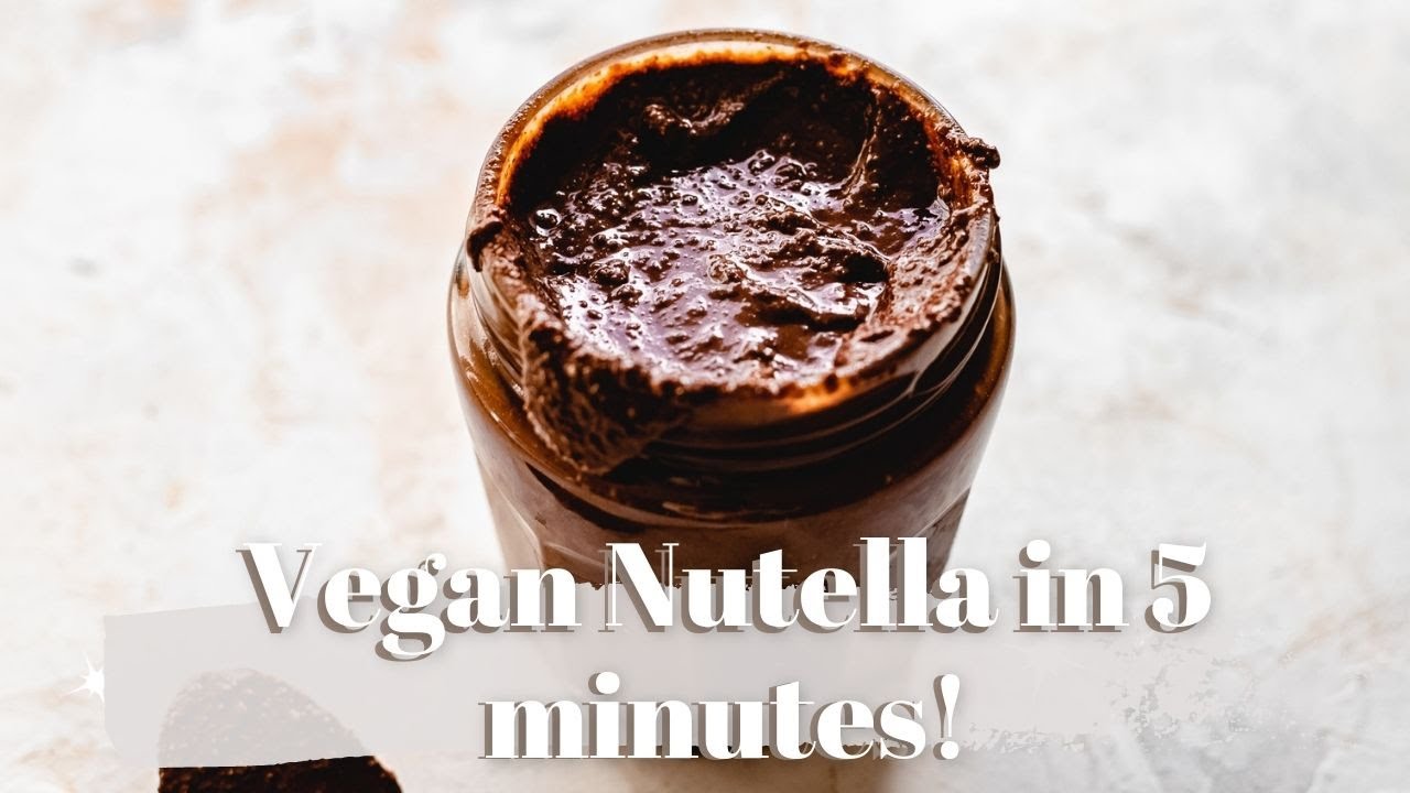 Homemade Vegan Nutella Recipe in 5 Minutes | Dairy free, Refined Sugar Free, Low Sugar!