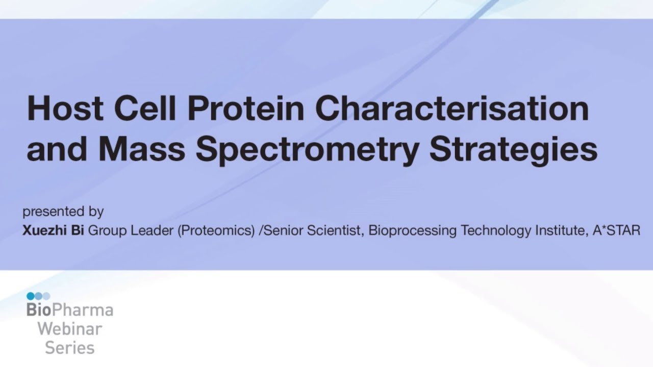 HOST CELL PROTEIN CHARACTERISATION AND MASS SPECTROMETRY STRATEGIES