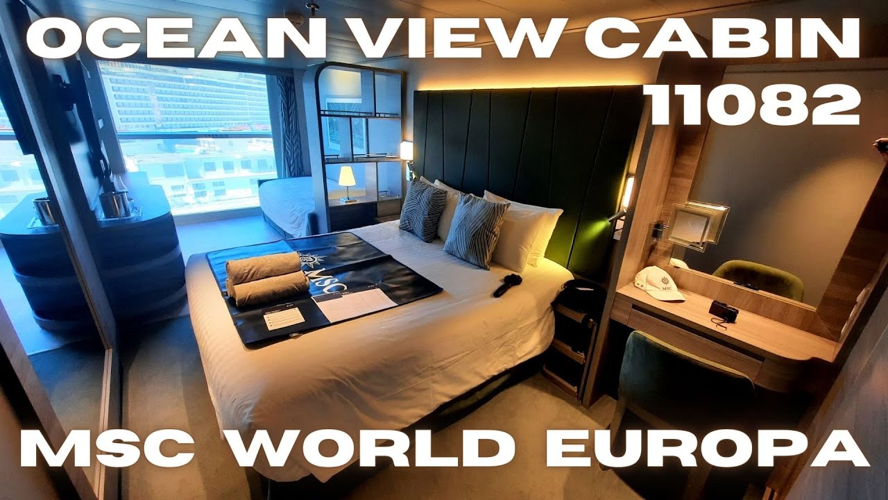 MSC WORLD EUROPA - красивая и удобная каюта с видом на океан - 11082