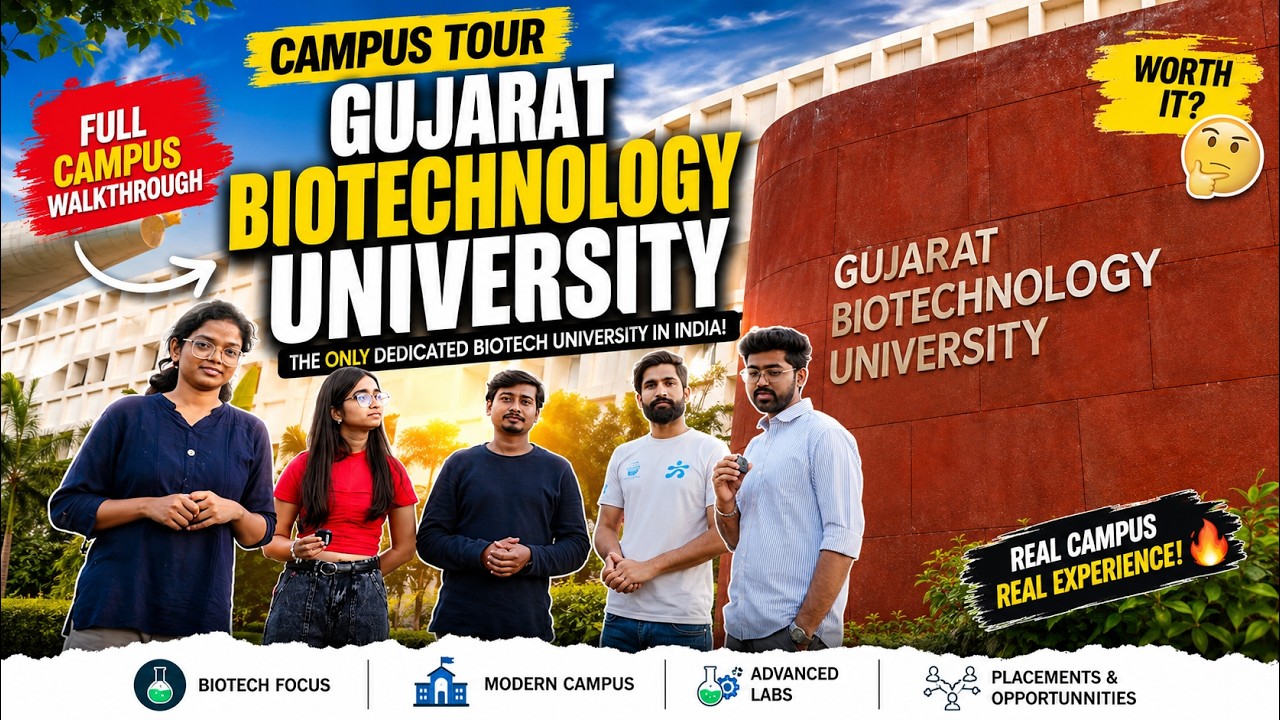 🔥Gujarat Biotechnology University | Campus Tour | #campustour #campus #gujarat