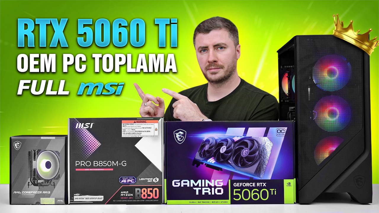 RTX 5060 Ti 16GB + FULL MSI OEM PC Toplama | PCH Core V3 🔥
