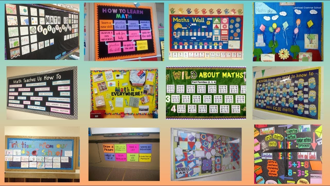 Math class display board ideas || Math classroom display board ideas for school