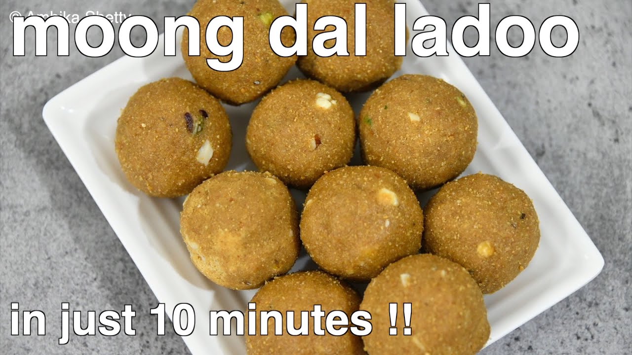 instant moong dal ladoo recipe | quick & easy moong dal ladoo