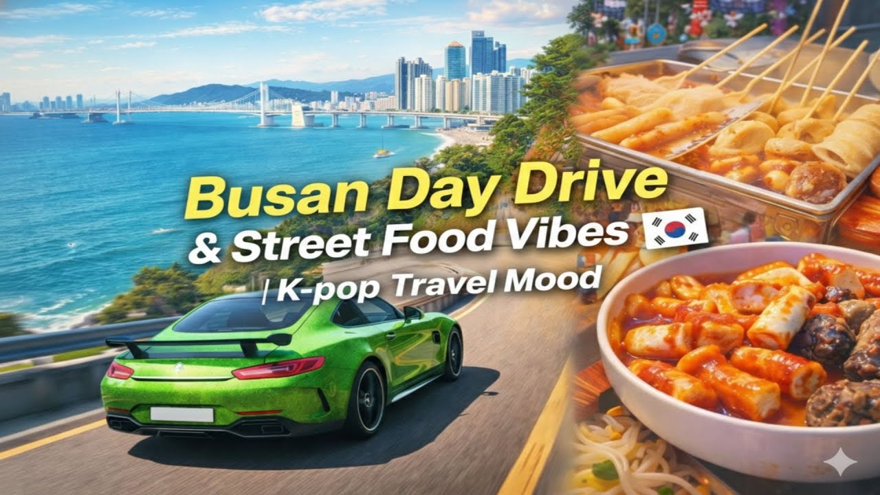 Busan Day Drive & Street Food Vibes 🇰🇷 | K-pop Travel Mood