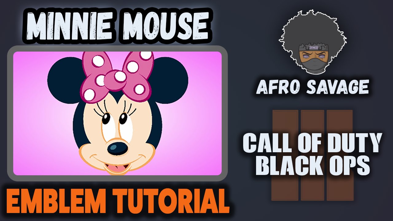 BO3 Симпатичные Минни Маус Emblem Учебное пособие в Black Ops 3 !! - Afro Savage
