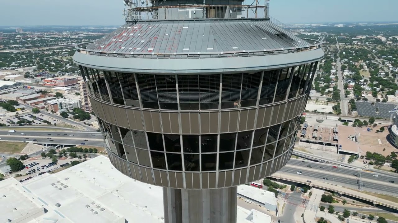 Climbing Hemisfair Tower of Americas with Mini 3 Pro