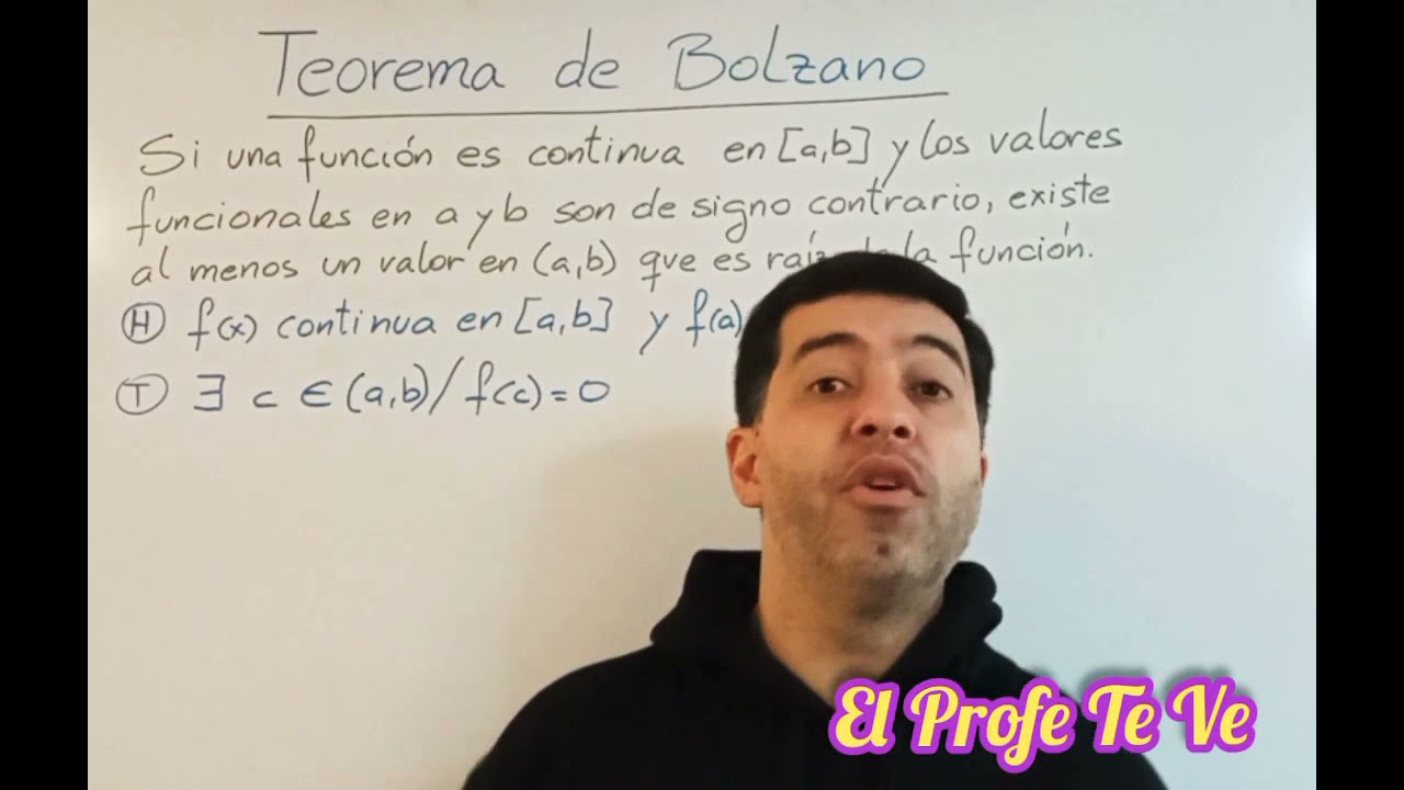 Teorema de Bolzano, enunciado y explicación sencilla