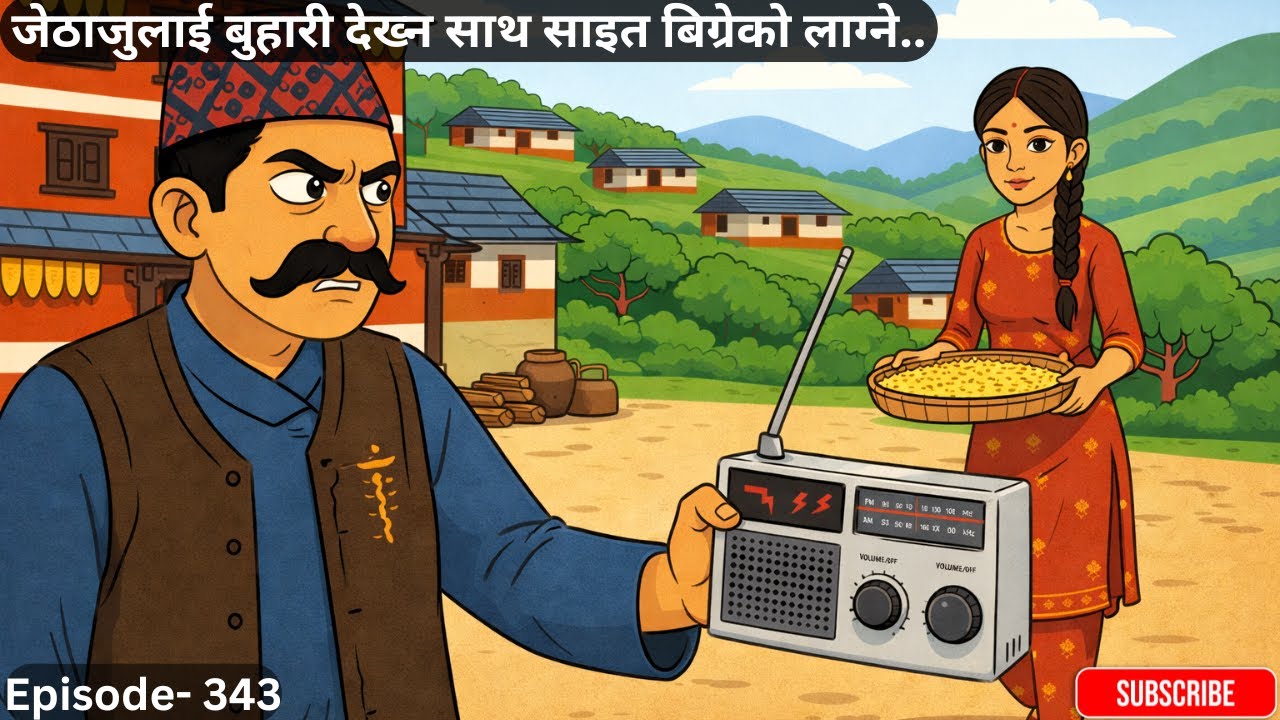 जेठाजुलाई बुहारी देख्न साथ साइत बिग्रेको लाग्ने..Episode- 343 #kathamandap  #folkstories #folktales