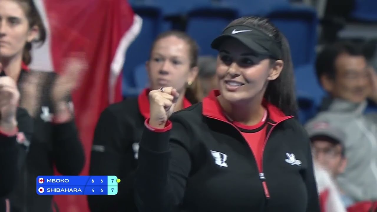 Victoria Mboko (CAN) vs Ena Shibahara (JPN) // 6-4 6-7 7-5 // Billie Jean King Cup // Q - Group A