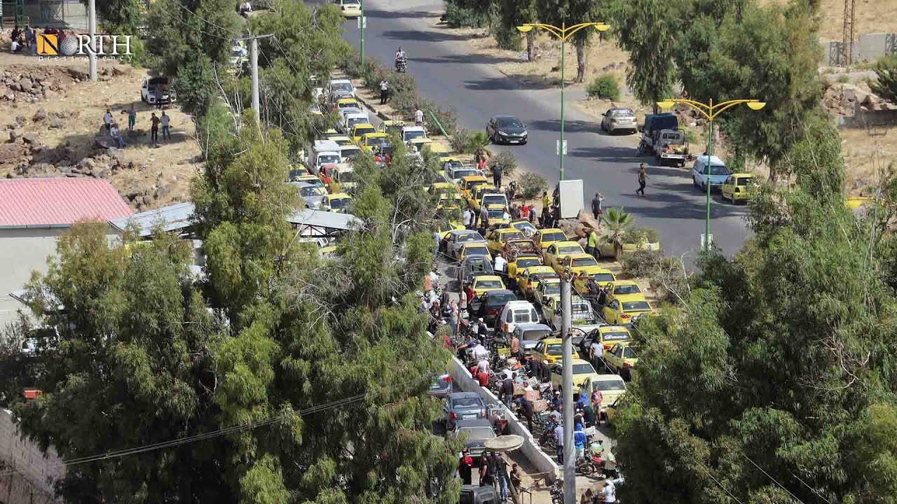 Fuel shortage causes huge crowds in Gaz station in Syria southern city of Suwayda.