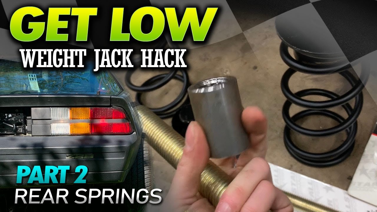 Rear Weight Jack Hack! 3rd Gen Camaro Adjustable Lowering Springs CHEAP