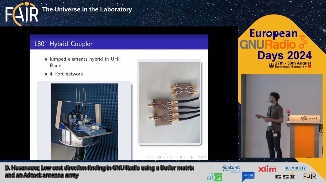 Low cost direction finding in GNU Radio using a Butler matrix and an Adcock antenna array