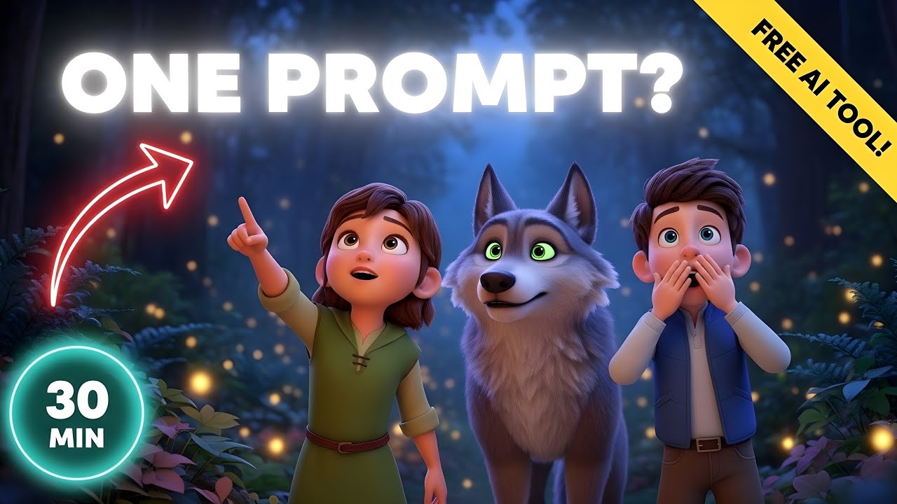 Make a 30-Minute AI Animation with ONE Prompt (Free Tool)