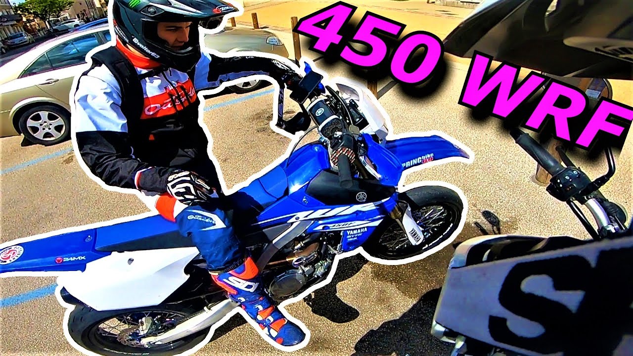 JE TEST LA MOTO DE VOLTOR ! 450 WRF Supermotard FMF 🔥 Balade SUPERMOT avec Voltor63